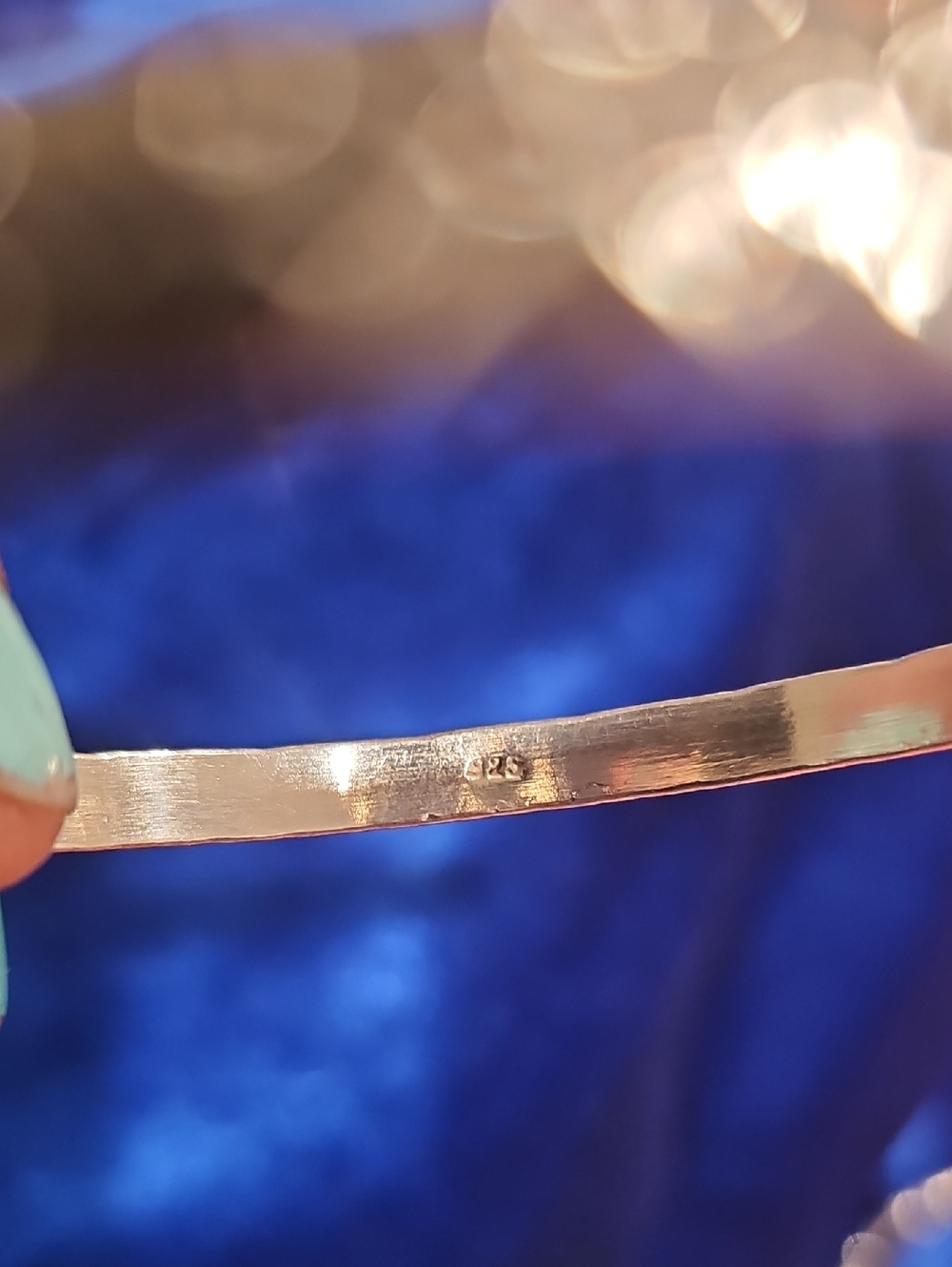 Ladies Size 8,  925 Sterling Silver Engraved Bangle Set Of Two New & Very Pretty - Picture 6 of 8